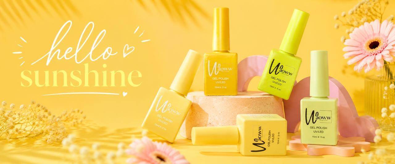 waoww cosmetique gel polish jaune
